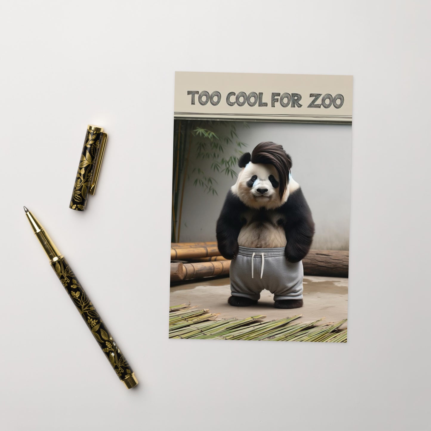 "Too Cool for Zoo" Greeting card