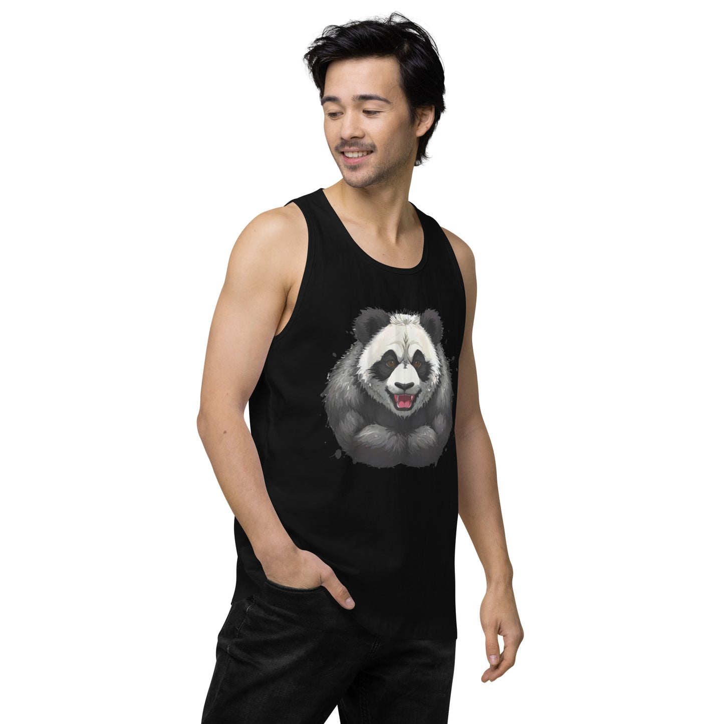 "Focused Panda" premium tank top